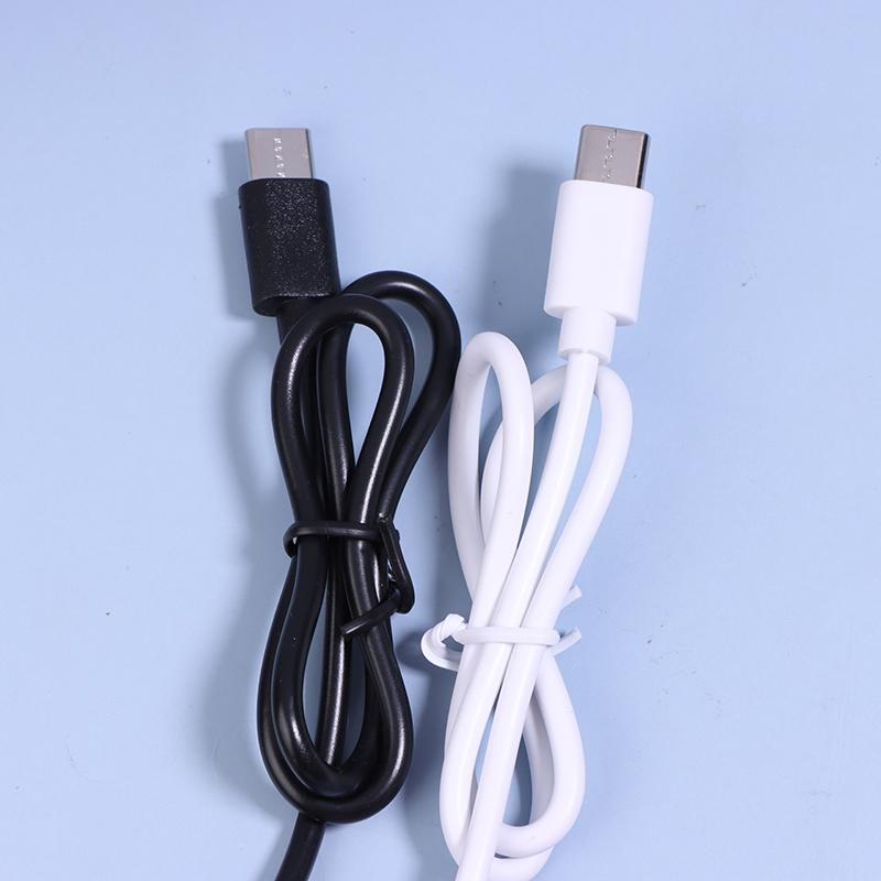 USB To Type C Switch Cable DC 5V 2A Power Supply Extension Power Wire White Black USB To Type C Button Switch Line For Lamp Fan
