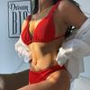 Women Swimsuit Push Up Bikini Sexy Rib Micro Bikini Set Solid Female Swimwear Swimming Suit Biquini Bathing Suit Beachwear