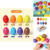 Wooden Educational Toy Twist Egg Shape Matching For Kids Learning And Cognitive Development