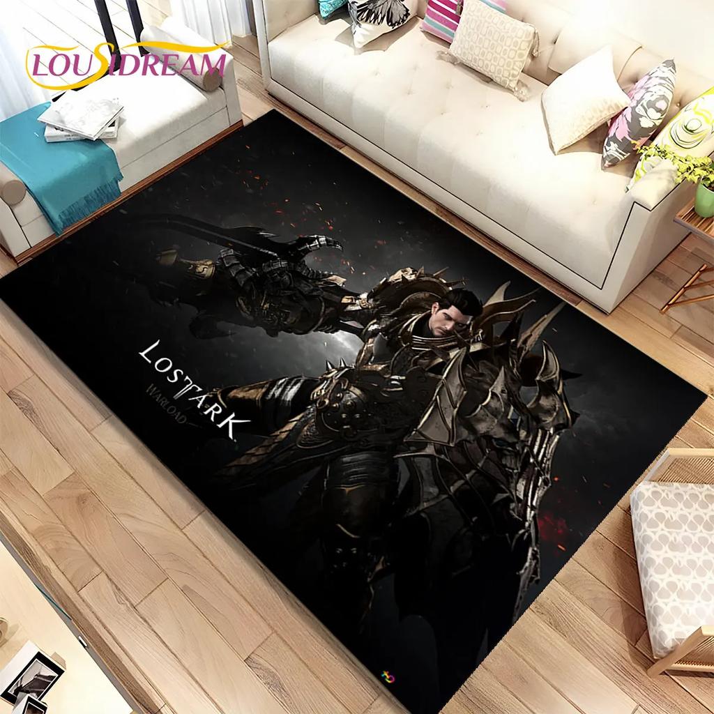 3D Lost Ark Game Gamer Cartoon Area Rug,Carpet Rug for Living Room Bedroom Sofa Doormat Decoration,kids Play Non-slip Floor Mat