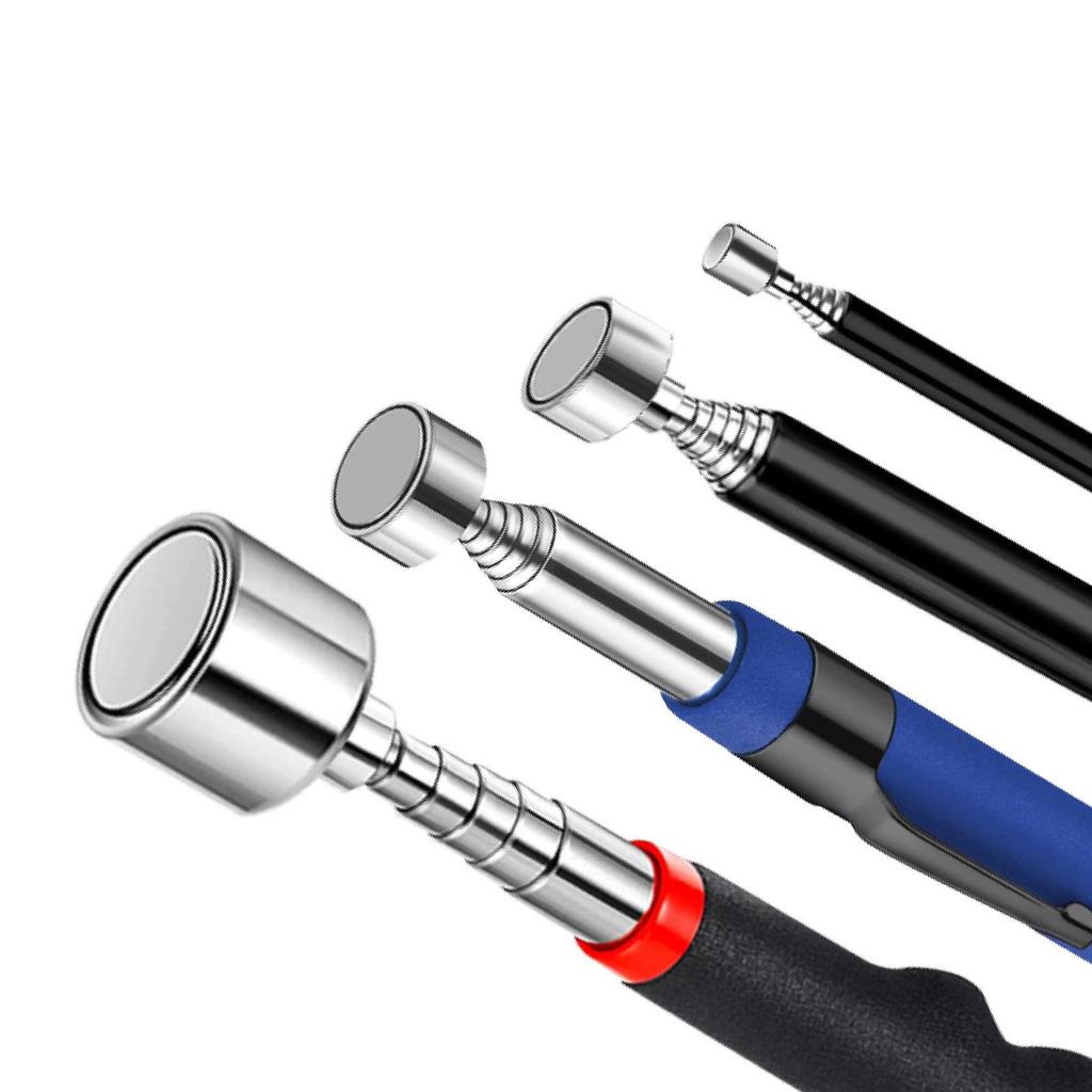 Telescopic Magnetic Pickup Tool with Flashlight and Interchangeable Square/Round Mirrors