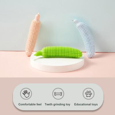 Yousheng Dog Chew Toy Good Toughness Attractive Interactive Relieve Boredom Cleaning Teeth Bite Resistant TPE Cucumber Stick Pet Teething Toy Pet