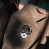 Big Vintage Face Brooches Pins For Women 5-Color Beautiful Rhinestone Figure Party Brooch Gifts