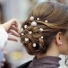Fashion Pearl Bridal U-shaped Pin Metal Barrette Clip Hairpins Rhinestone Wedding Hairstyle Design Tools Women Hair Accessories