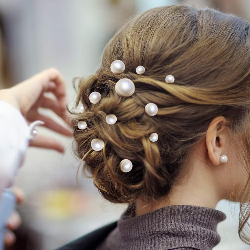 Fashion Pearl Bridal U-shaped Pin Metal Barrette Clip Hairpins Rhinestone Wedding Hairstyle Design Tools Women Hair Accessories