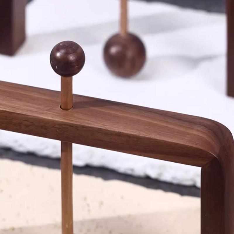 Huangdongshi Walnut Tissue Holder, Napkin Holder, Kitchen Upright Square Tissue Holder, Restaurant Desktop Tissue Storage Box