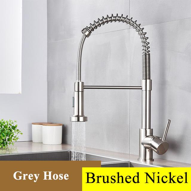 Black Gray Kitchen Sink Faucet Dual Mode Spout Pull Down 360° Rotation Faucet Deck Mounted Hot Cold Water Mixer Tap Torneira