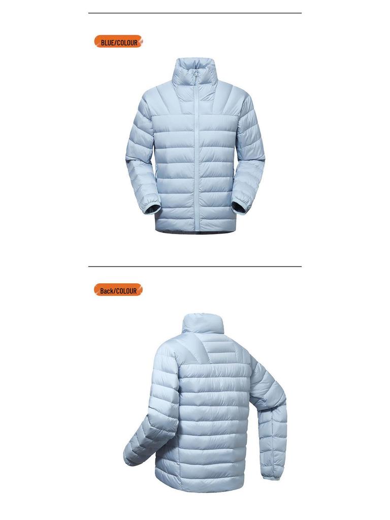Men's Lightweight Stand Collar Down Jacket - Warm Outdoor Sports Coat 2026