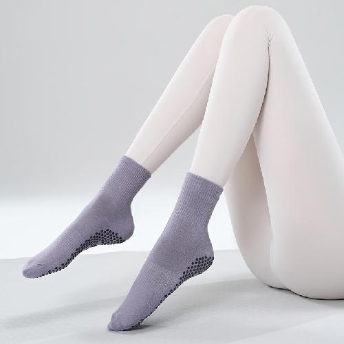 Summer Women's Socks Short- and Medium-tube Cotton Sweat-absorbent with Shark Pants Long Socks Pilates Socks Non-slip Yoga Socks