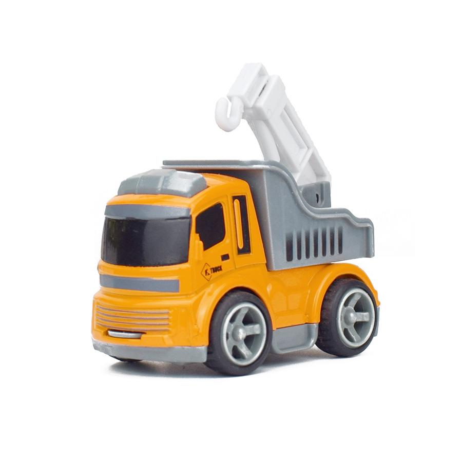 3 Kinds Inertial Engineering Vehicles Mini Model Toy Diecast Alloy Excavator Crane Bulldozer Pull Back for Boy Toys Gift for Kid