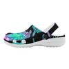 White EVA Clogs with Bat Mushroom Print, Lightweight Slip On Garden Shoes, Breathable Beach Sandals, Indoor Outdoor Slippers for Men Women