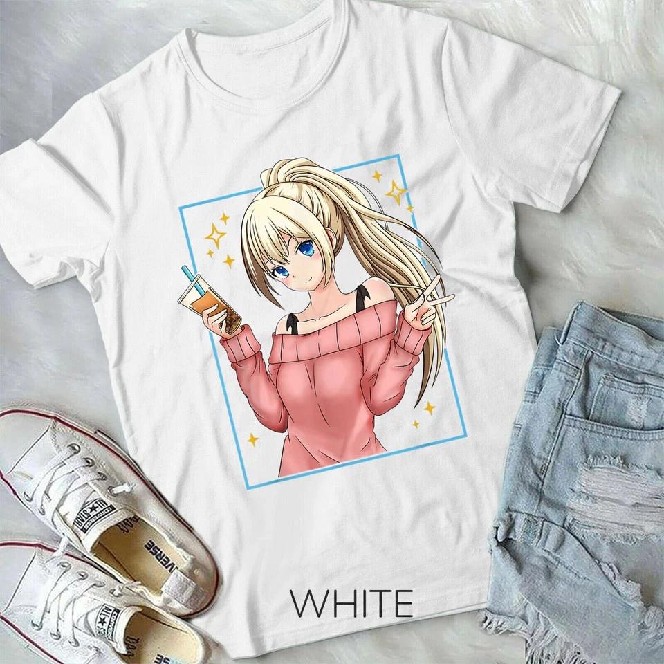 Bubble Tea Kawaii Japanese Fan Otaku Nihon Kanji Soba Unisexga White TShirt S