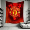 Man Utd M Wall Hanging Printed Fabric Blanket Decorative Tapestries for Bedroom Living Room Home Decor