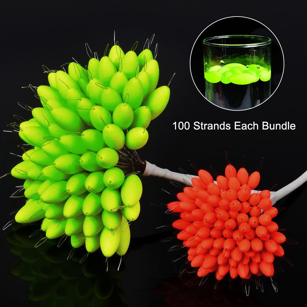 Seven Star Float Space Bean Traditional Eye Catching Elliptical Olive Shaped Fish Float 100 Pcs/Pack Fishing Gear Accessories