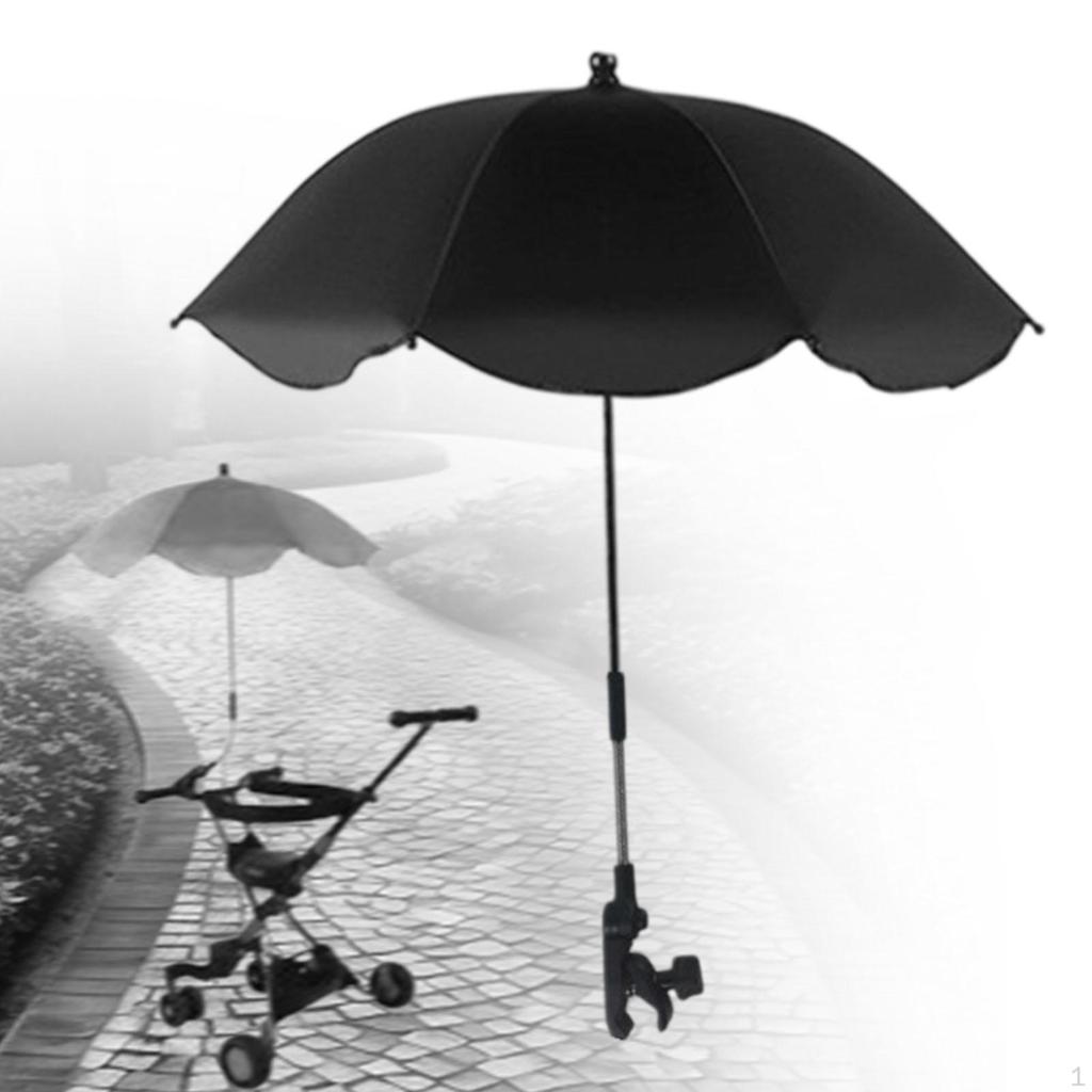 Strandstuhl Sonnenschirme Kinderwagen Schirm Verstellbare Klemme 360° Verstellbar Reißfest für Deck