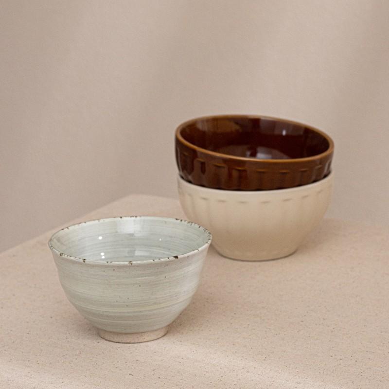 Ceramic Quaint Rice Bowl Large Collection Household Cute Dessert Fruit Bowl Practical Retro Soup Bowl