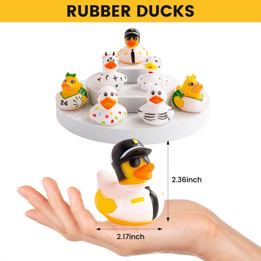 1-100 Piezas Patos de Goma al por Mayor, Patitos Surtidos Para Jeep Ducking Flotador Juguete de Baño de Pato Para Fiestas Infantiles