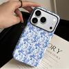 Foreign Trade Hot-selling Blue and White Porcelain Small Floral Apple 17 Mobile Phone Case Retro National Style iPhone13 Two-in-one Protective Case