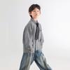 Boys' Spring 2025 Trendy Plaid Loose Shirt with Korean Tie Style