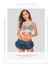 Korean Style Sexy Denim Mini Skirt: Performance Outfit for Lead Dancers, DJs, and Nightclub Singers