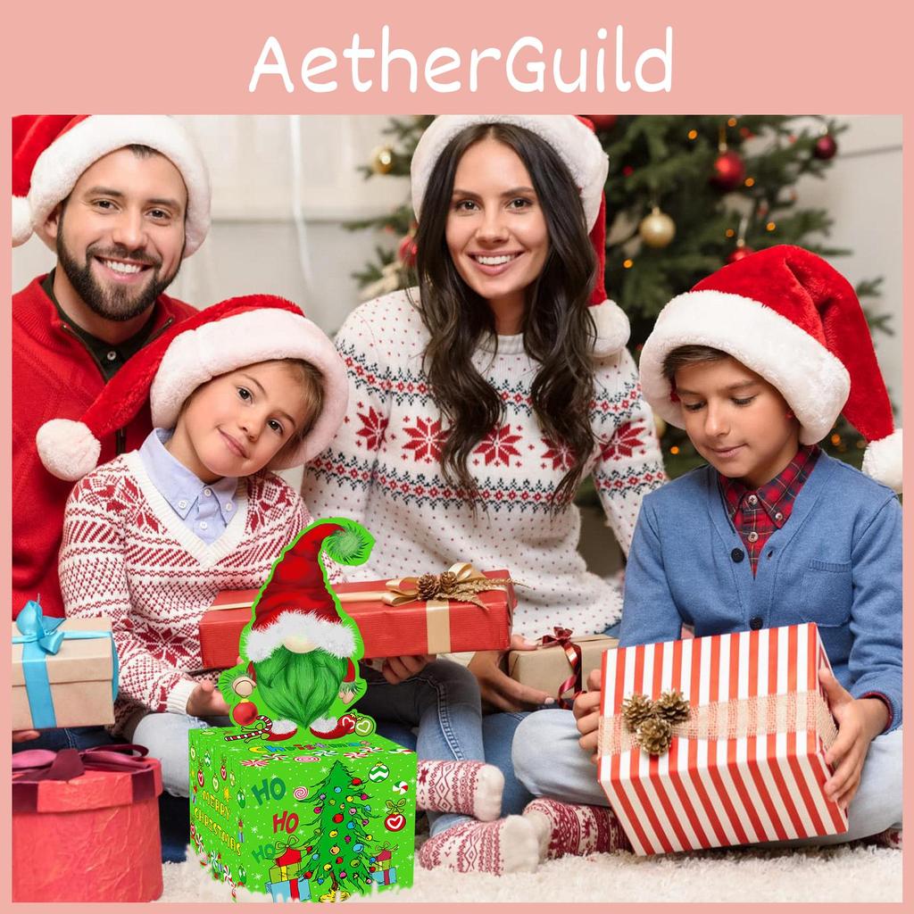 Christmas Party Decor Gift Box With Green Elf Theme For Holiday Celebrations