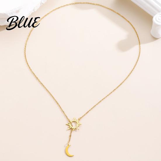 Retro Necklace Sun And Moon for Women Plated Y Romantic