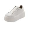 Platform White Shoes Women's Sneaker New Casual Sports Muffin Shoe Heightening Lace-up Women Board Shoes