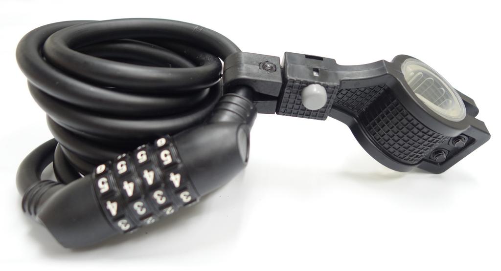 ULAC ZEN MASTER Eco Cable Blocare bobina bicicletei 10mmx180cm Negru UL-A600-01