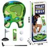 Generic Toilet Golf Set Mini Putting Game With Mat Putter 2 Balls Bathroom Leisure Entertainment Toy Adult Golfers Toilet Fun