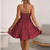 Robe sans manches pour femme Décontractée Fluide Coupe A Ligne Midi Robes T-shirt Avec Poches Col Rond Vocation Bohème Plage Robe d'été