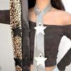 Fashion Dot Jacquard Scarf Belt Trendy Edgy High-End Long Waist Accessory With Retro Star Decoration