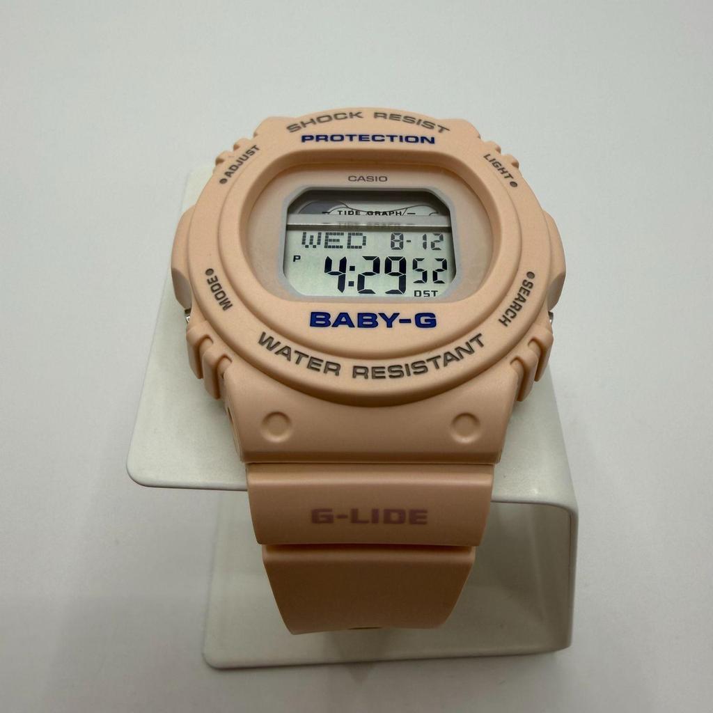 Used CASIO Baby-G BLX-570 G-LIDE Pink Beige Ladies Digital Watch with Tide Graph, Shock Resist, 20 BAR Water Resistance, Used