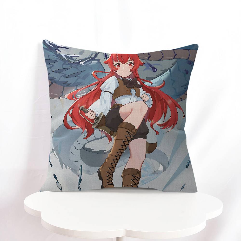 

Eris Boreas Greyrat Pillow Covers Cartoon Sofa Decorative Home Double-sided Printing Short Plush Cute Cushion Cover 16x16Inch