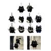 Black Cats Keychain Bag Charm With Ghostly Wing Soft Plush Lovely Style Christmas Halloween Gift Accessories