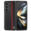 Ultra Thin PU Leather Cover For Samsung Galaxy Z Fold 7 6 5 4 3 Fold7 Fold6 Fold5 Fold4 5G Phone Case Hard Carbon Fiber