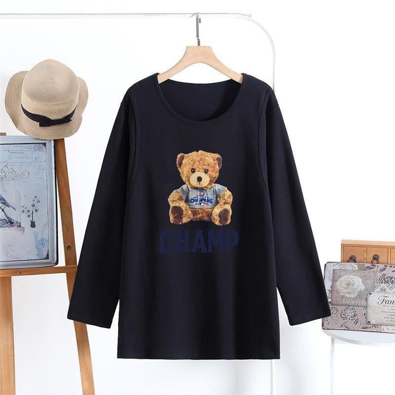 Maternity Long Sleeve Nursing Top - Stylish Spring & Autumn Wear for Postpartum and Breastfeeding Moms