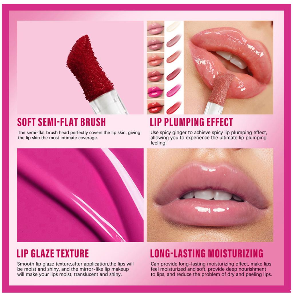 Plump & Shine Lip Gloss - 1Pc Moisturizing Lip Plumper with Ultra-Glossy Finish, Nourishing Formula for Naturally Fuller Lips