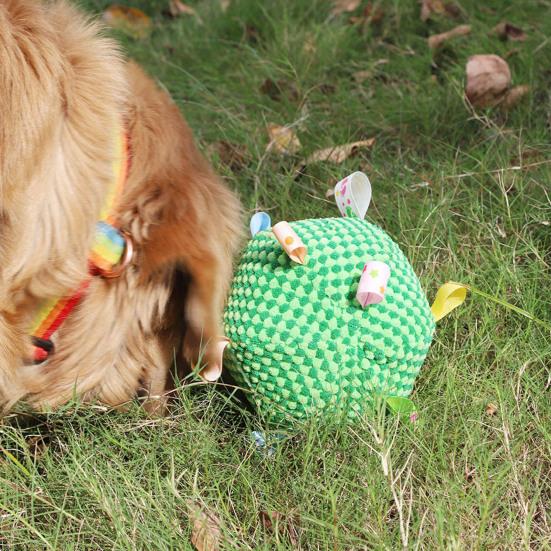 Dogs Sound Ball Puppy Toy Ball with Built-in Bell Chew-Friendly Toss And Fetch Ball for Dogs Training Interactive Play Boredom Relief