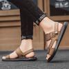 Non-slip Open-toe Sandals Mens Slip on Shoe Men's Slippers Summer New Sandals Men Leather Sandals Adult All-match Beach Shoes