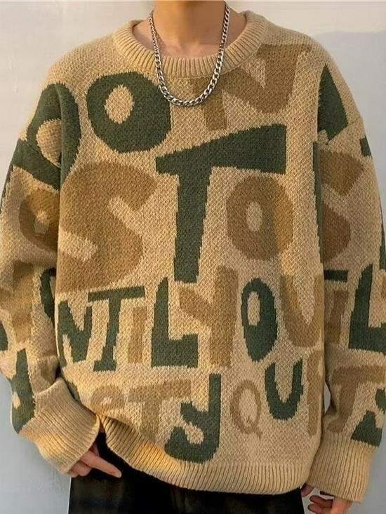 Retro Japanischer Stil Locker Gestrickter Pullover - Herbst/Winter Trendige Lässige Oberbekleidung