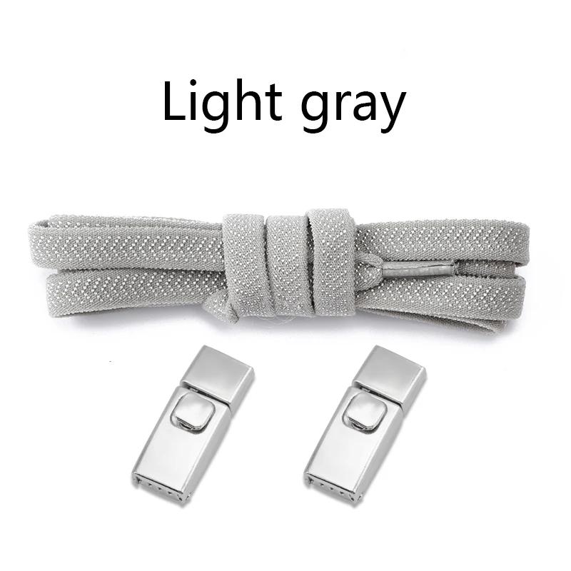 1Pair 8MM Flat Tennis No Tie Shoelace Press Lock Shoelaces Without Ties Elastic Laces Sneakers Adult Kids for Shoes Accessories