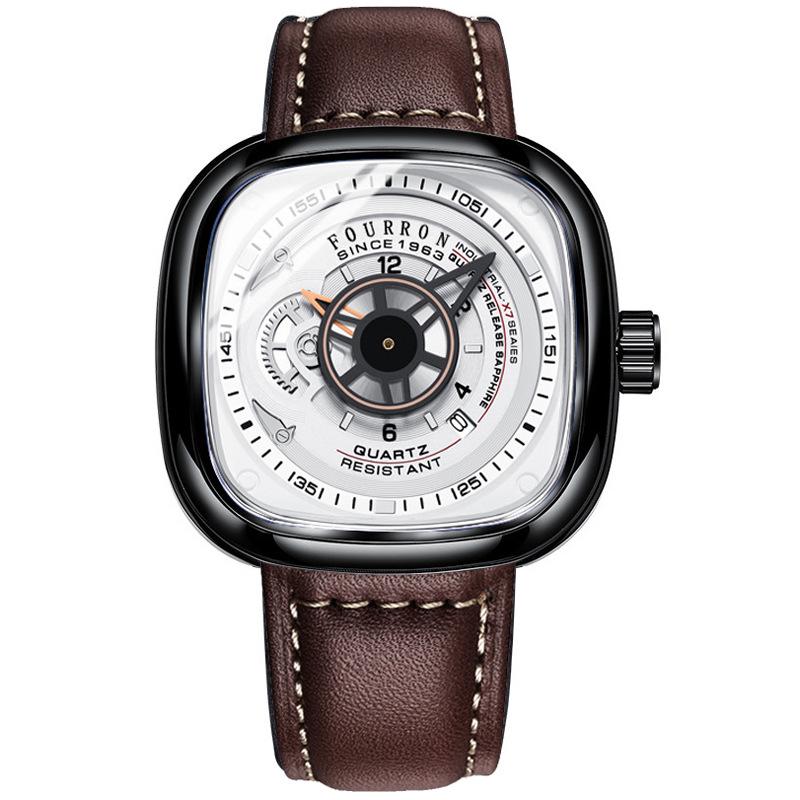 Brand Men's Waterproof Calendar Watch with Bold Dial, Trending In Live Broadcasts