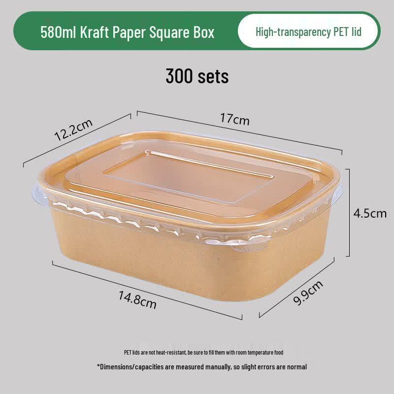 Disposable Kraft Paper Takeaway Lunch Box