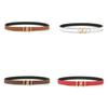 Genuine Leather Doublesided Womens Belt With Square Alloy Buckle For Casual Wear