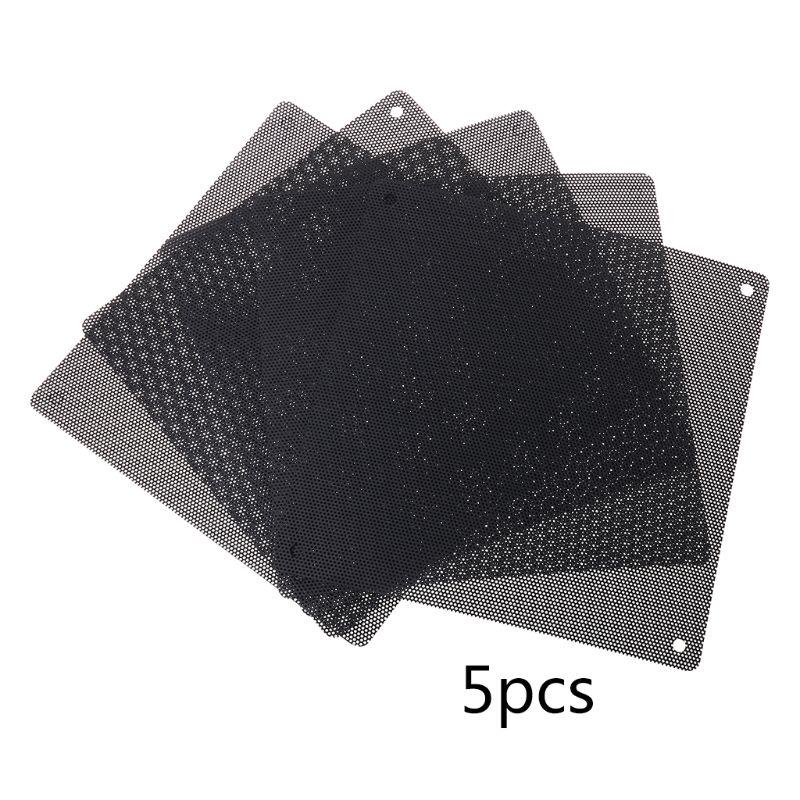 5PCS PVC Fan Dust Filter PC Dustproof Case Cuttable Computer Mesh Cover 40mm 50mm 60mm 70mm 80mm 90mm 120mm 140mm Mesh Black