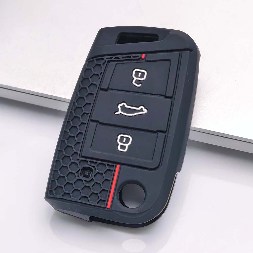 Key Fob Cover for Volkswagen Golf Tiguan Passat Octavia A7 MK7 MK2 B8 Anti-Scratch Guard Shockproof Protection Soft Grip Texture Dust Resistant Cover