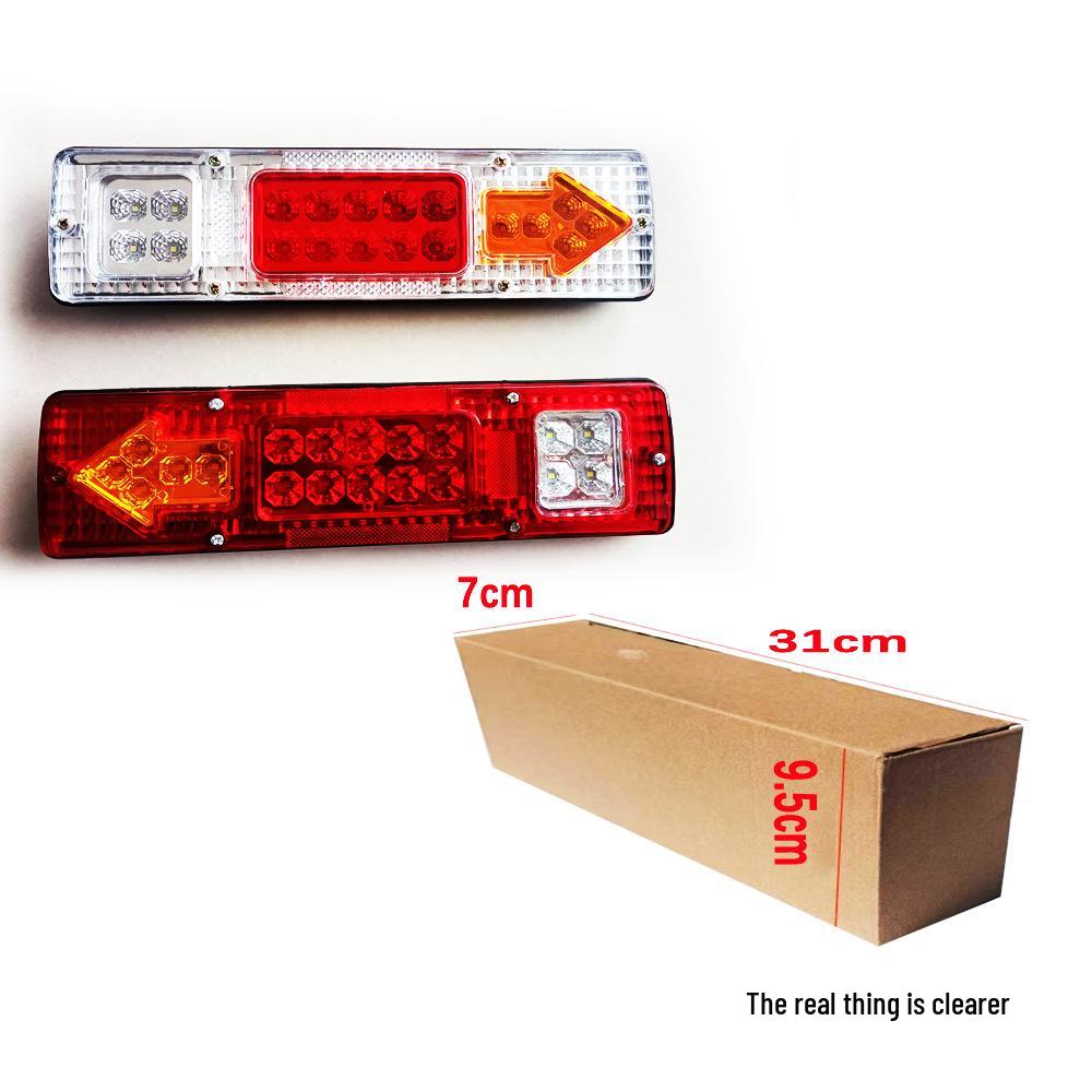 Universal 19-LED Rear Taillight for Electric Vehicle, Tricycle, Motorcycle, or Car - Arrow Design