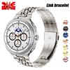 Pulseiras de Metal para Samsung Galaxy watch 8/8 classic 40mm 44mm 46mm Aço Inoxidável Pulseira de Elos de Pulso correa Galaxy watch 8 Pulseiras