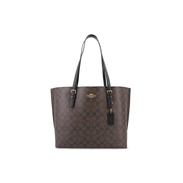 Coach Mollie Vintage Commuter Bolso Tote de Cuero para Mujer Marrón Oscuro 1665-IMAA8