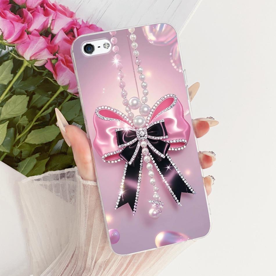 For iPhone 5 5s SE (2016) 4 4s Cute Flower Butterfly Cat Painted Case For iPhone5 iPhone4 Soft Silicone TPU Phone Cases